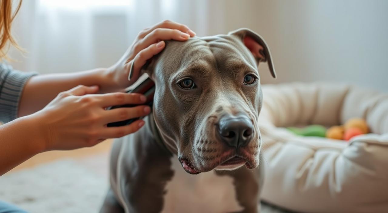 c9915f3b-05bf-4f09-9d04-0a5e199b1f77 seasonal grooming for senior Pit Bulls